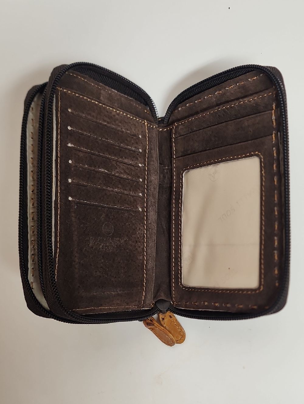 B. Cavalli Soul Patchwork Crocodile Leather Zip Wallet - Brown, Tan, Yellow - Picture 4 of 8